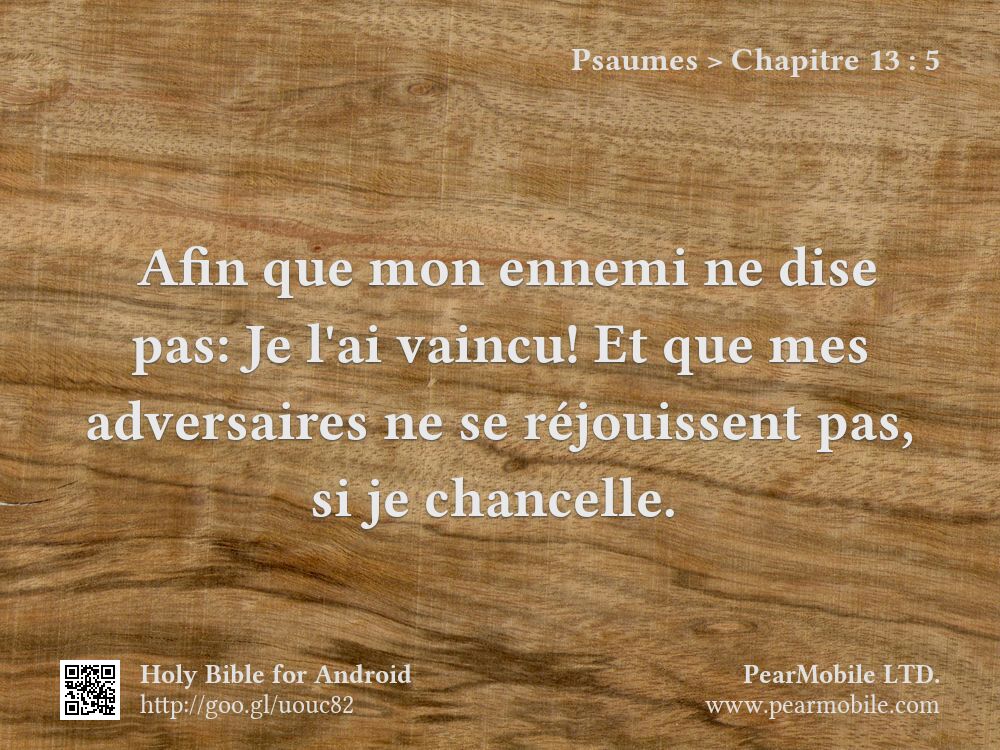 Psaumes, Chapitre 13:5